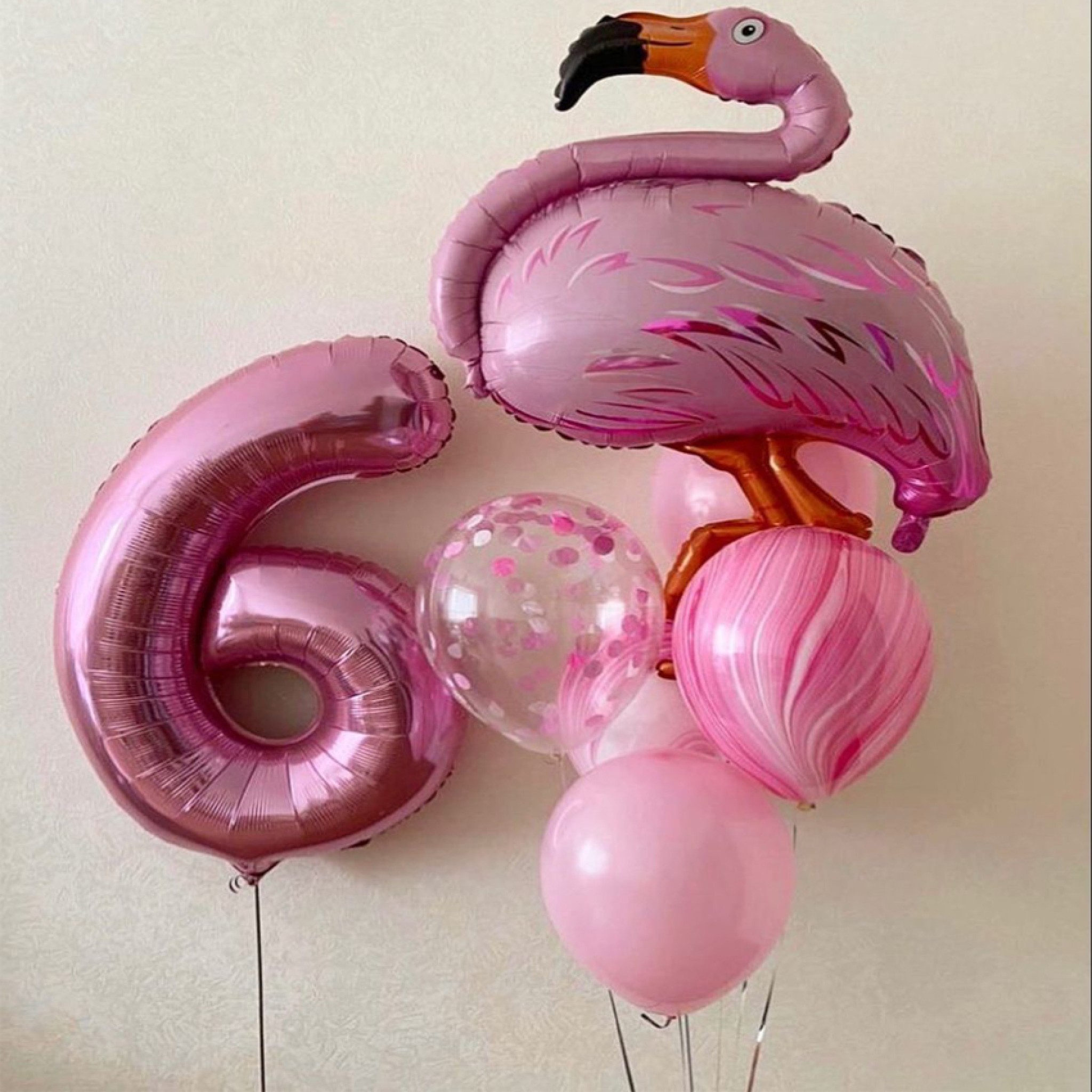 6th Birthday Flamingo Balloon Bouquet Dubai