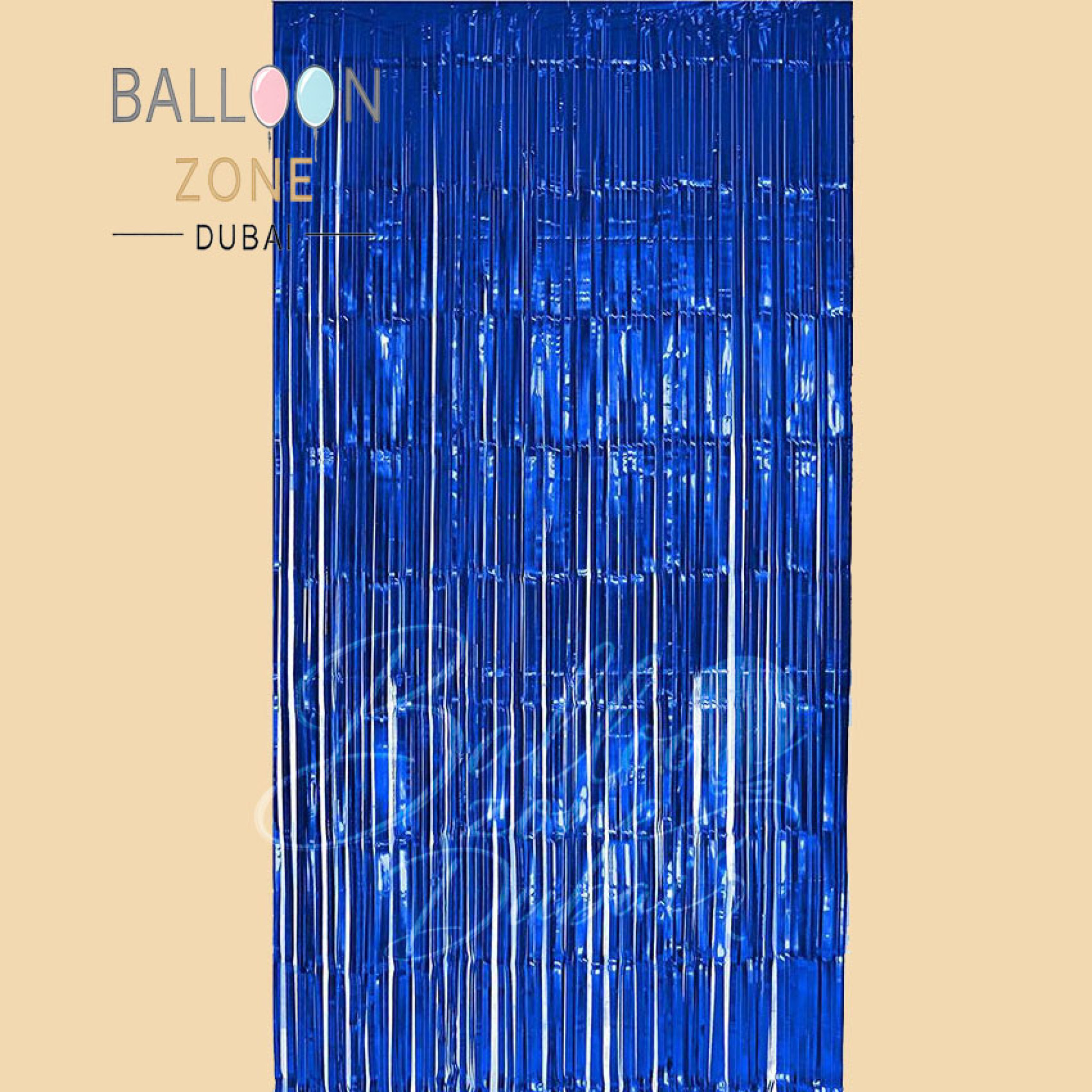 Blue Foil Curtain