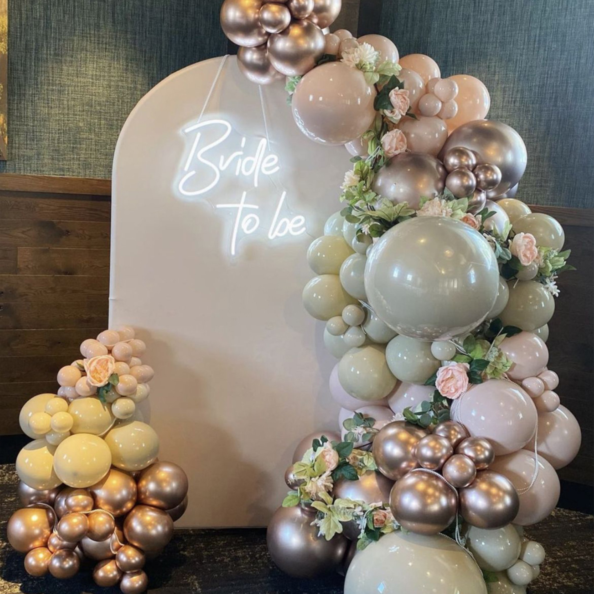 Charming Bride To Be Floral Balloon Decor 