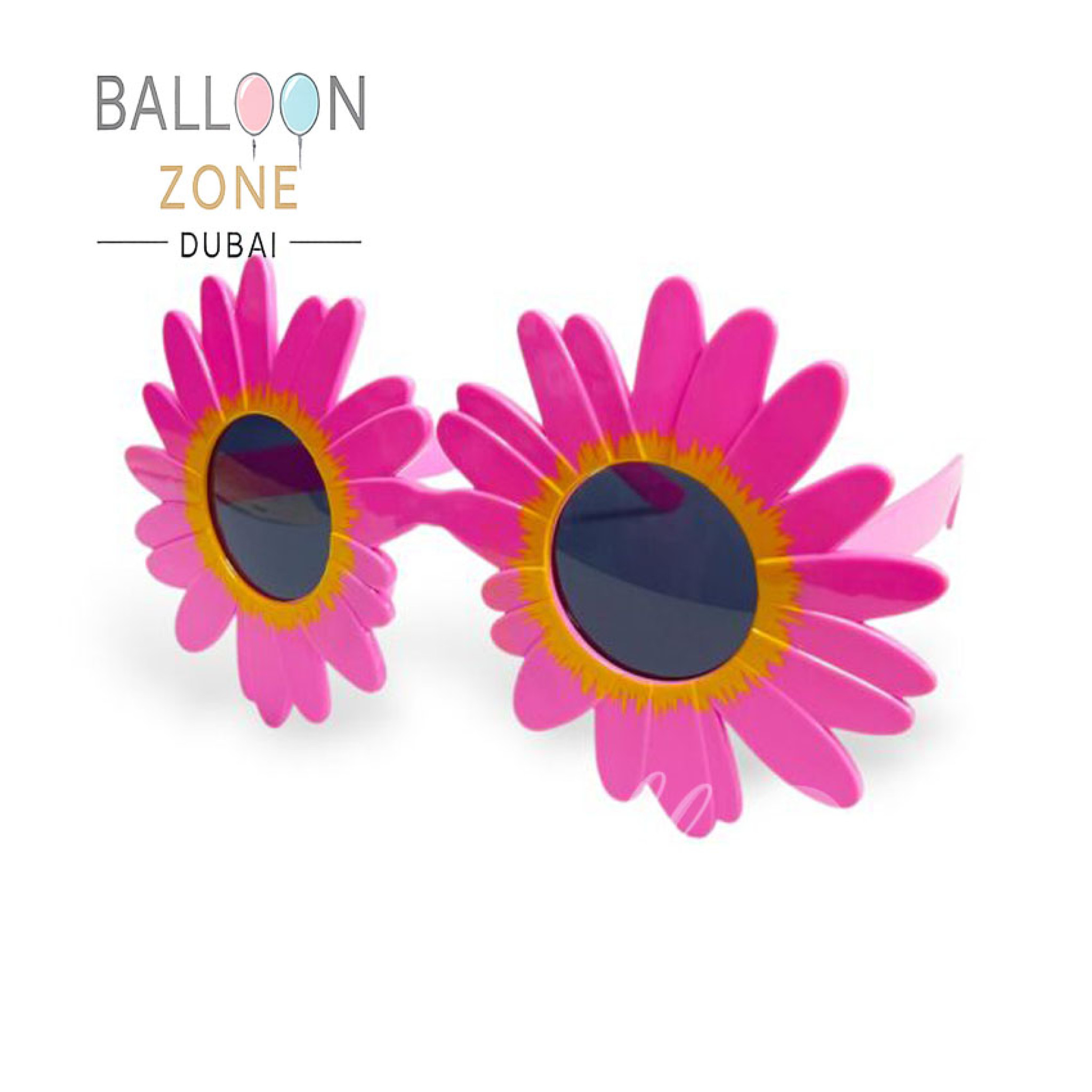 Dark Pink Sunflower Sunglasses â€“ Fun Summer Party Glasses