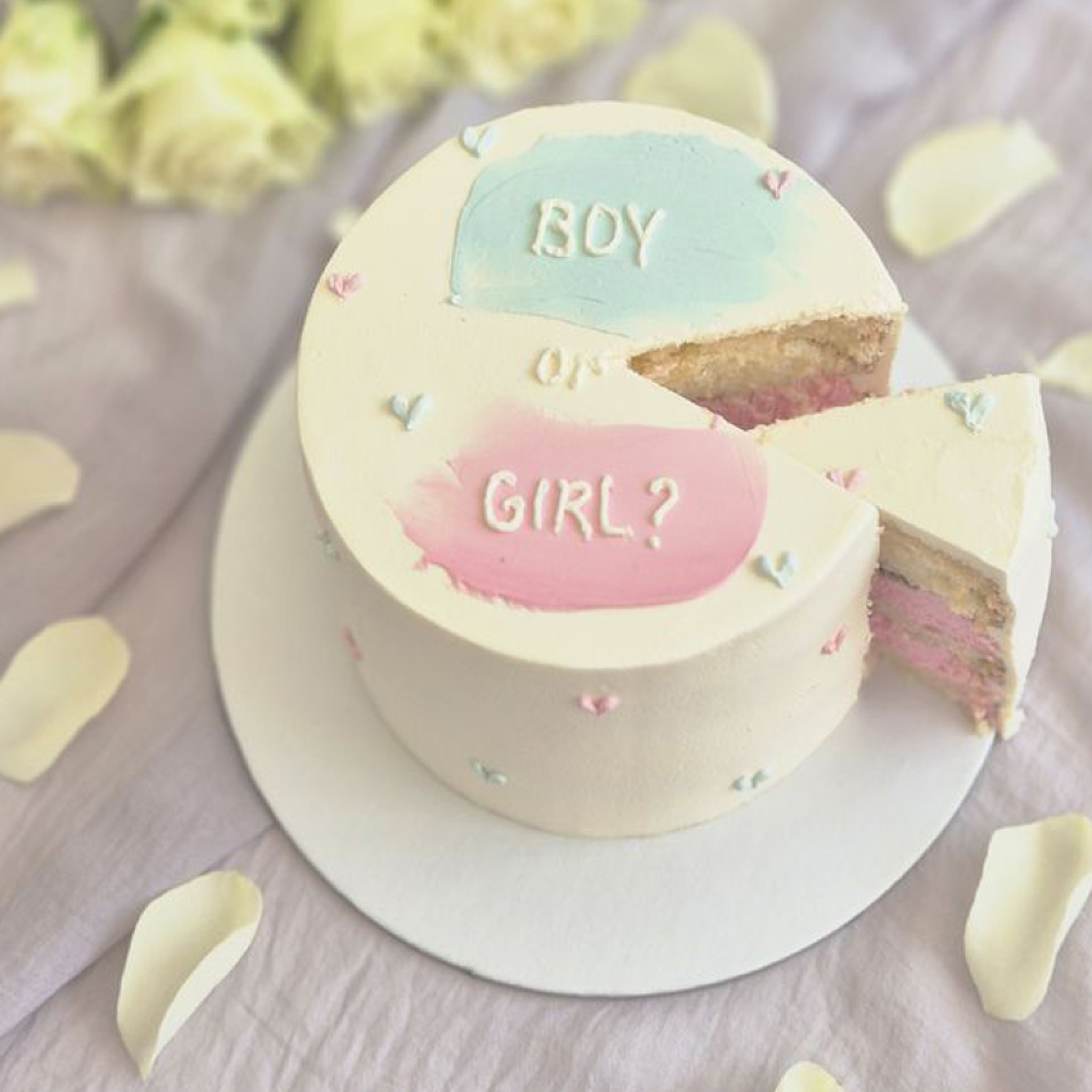 Gender reveal cake