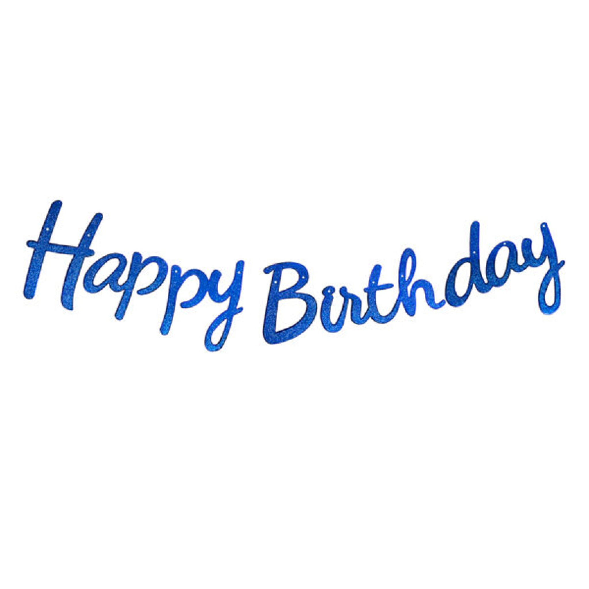 Glittery Blue Happy Birthday Letters Balloon Decoration Dubai  Sparkle letters Set