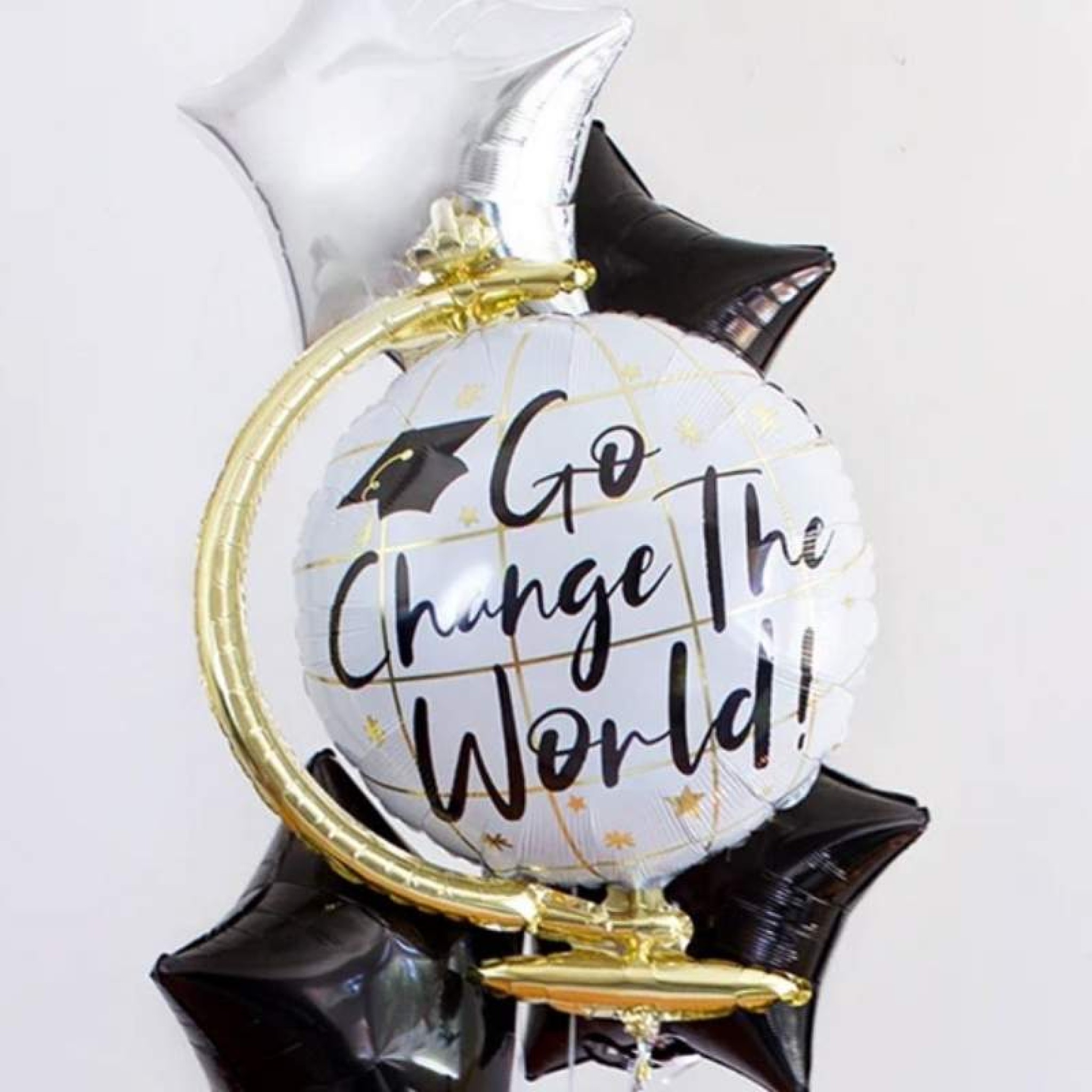 Globe & Star Foil Balloon Arrangement |