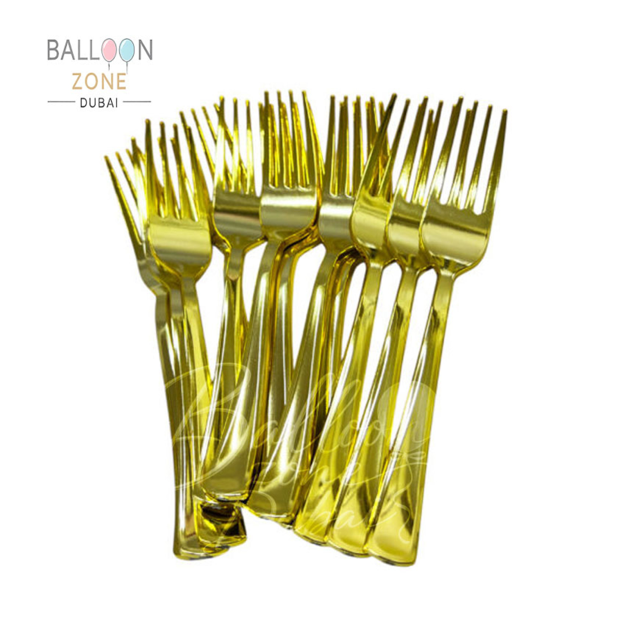 Gold Metallic Plastic Forks â€“ Disposable Party Tableware