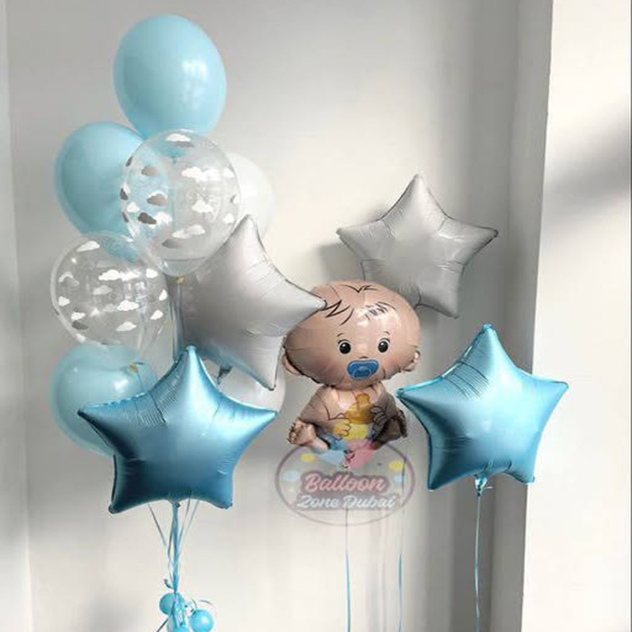 Itâ€™s A Boyâ€ Balloon Bouquet Setup for Your Little Prince