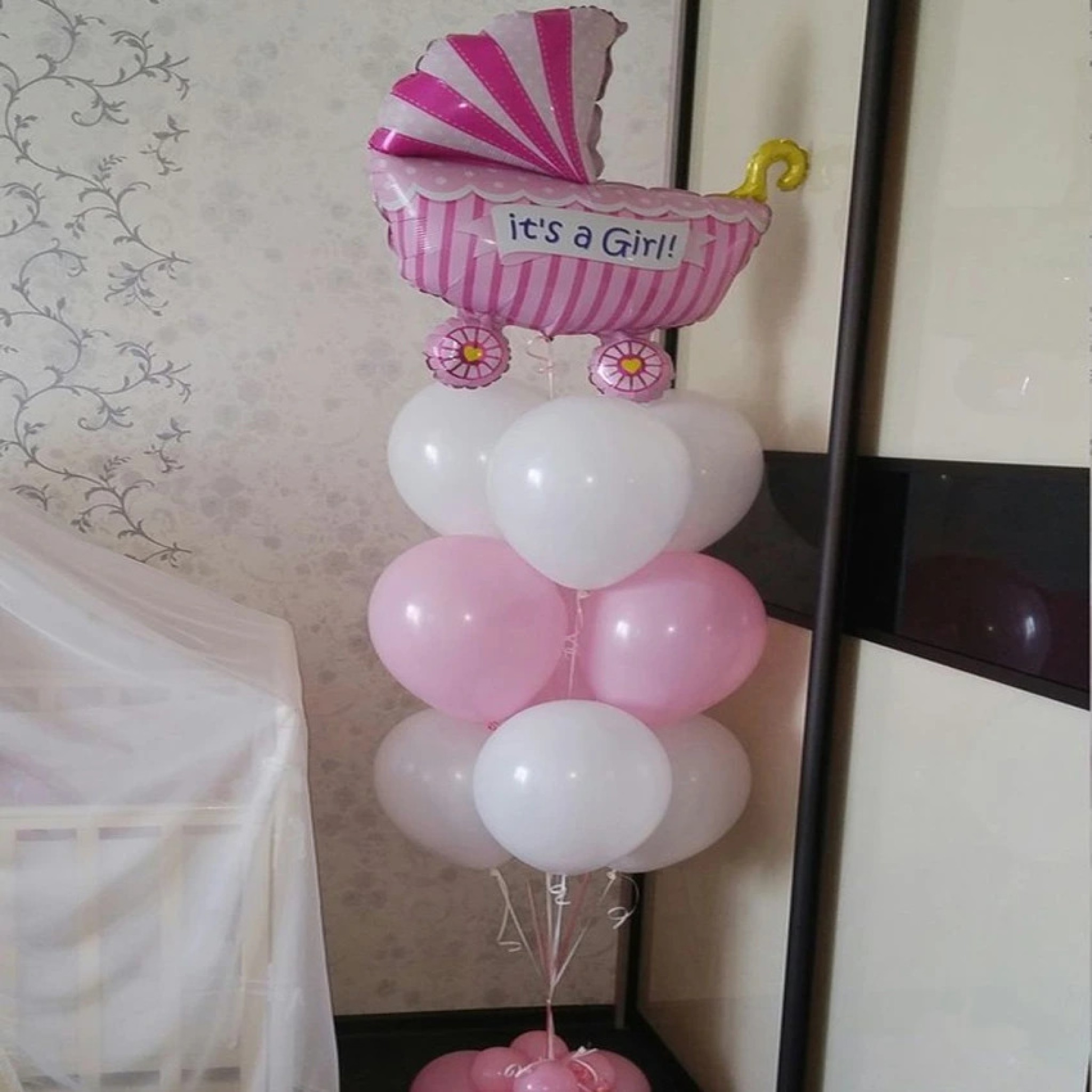Itâ€™s a Girl Newborn Baby Balloon Bouquet â€“ Balloon Zone Dubai