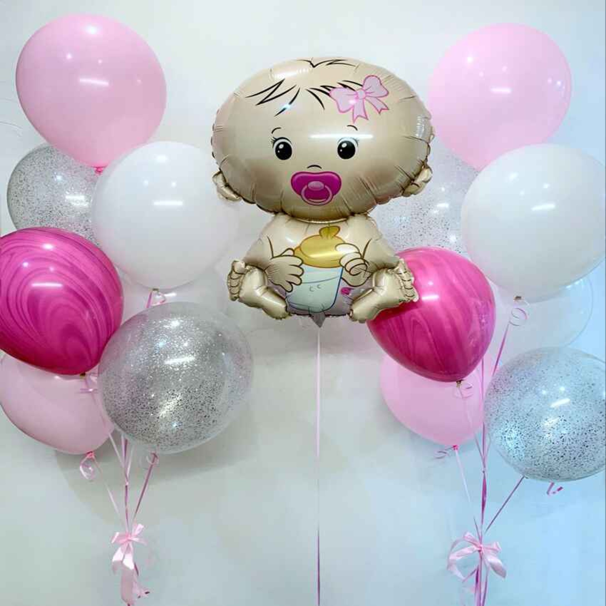 Itâ€™s a Girl Newborn Baby Balloon Bouquet Set â€“ Balloon Zone Dubai