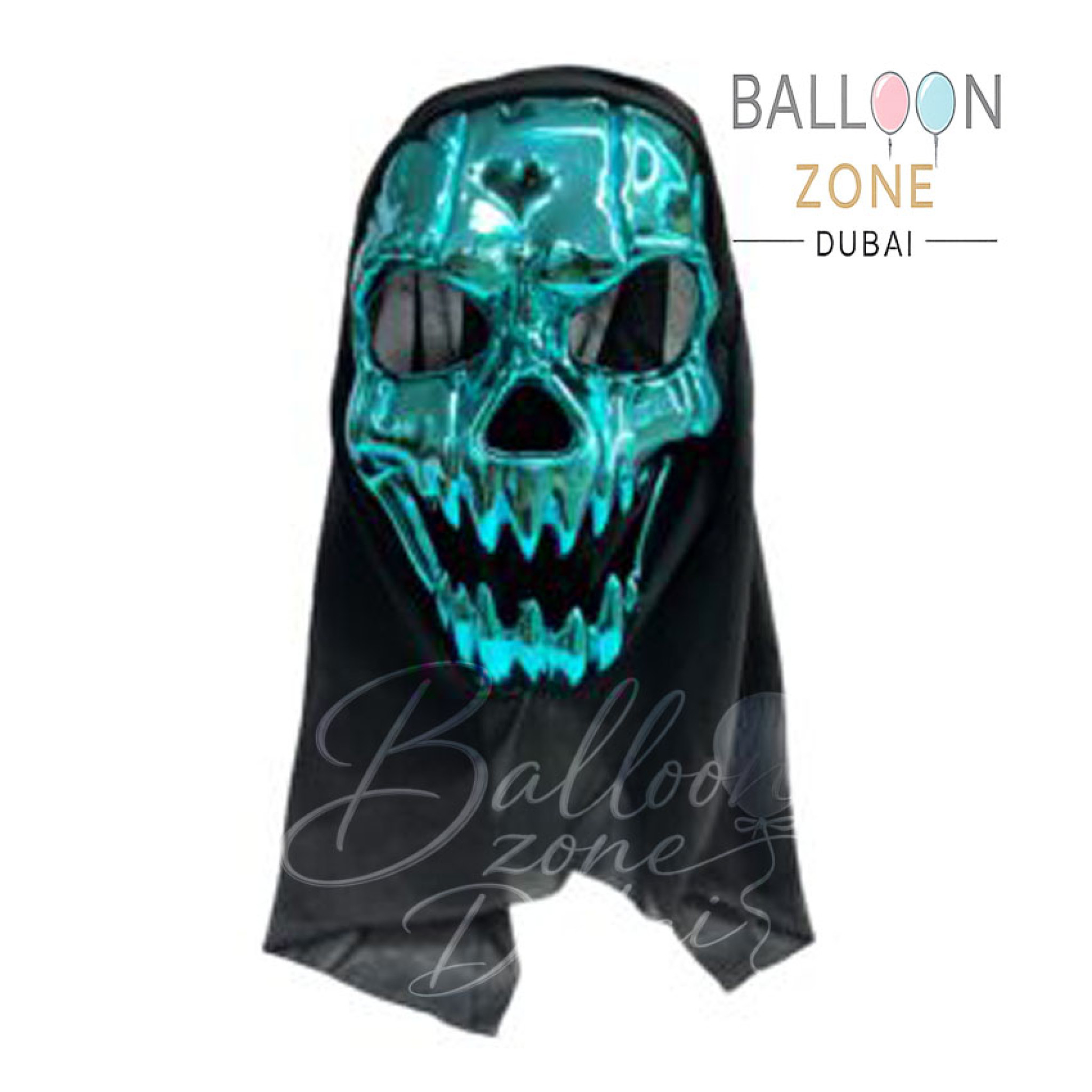 Metallic Blue Skull Halloween Mask â€“ Halloween Costume