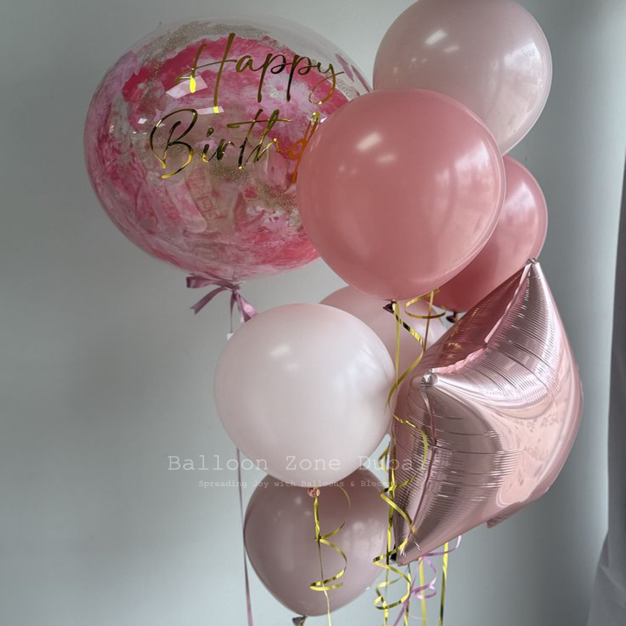 Personalized Bubble Balloon Bouquet with Star Elegance
