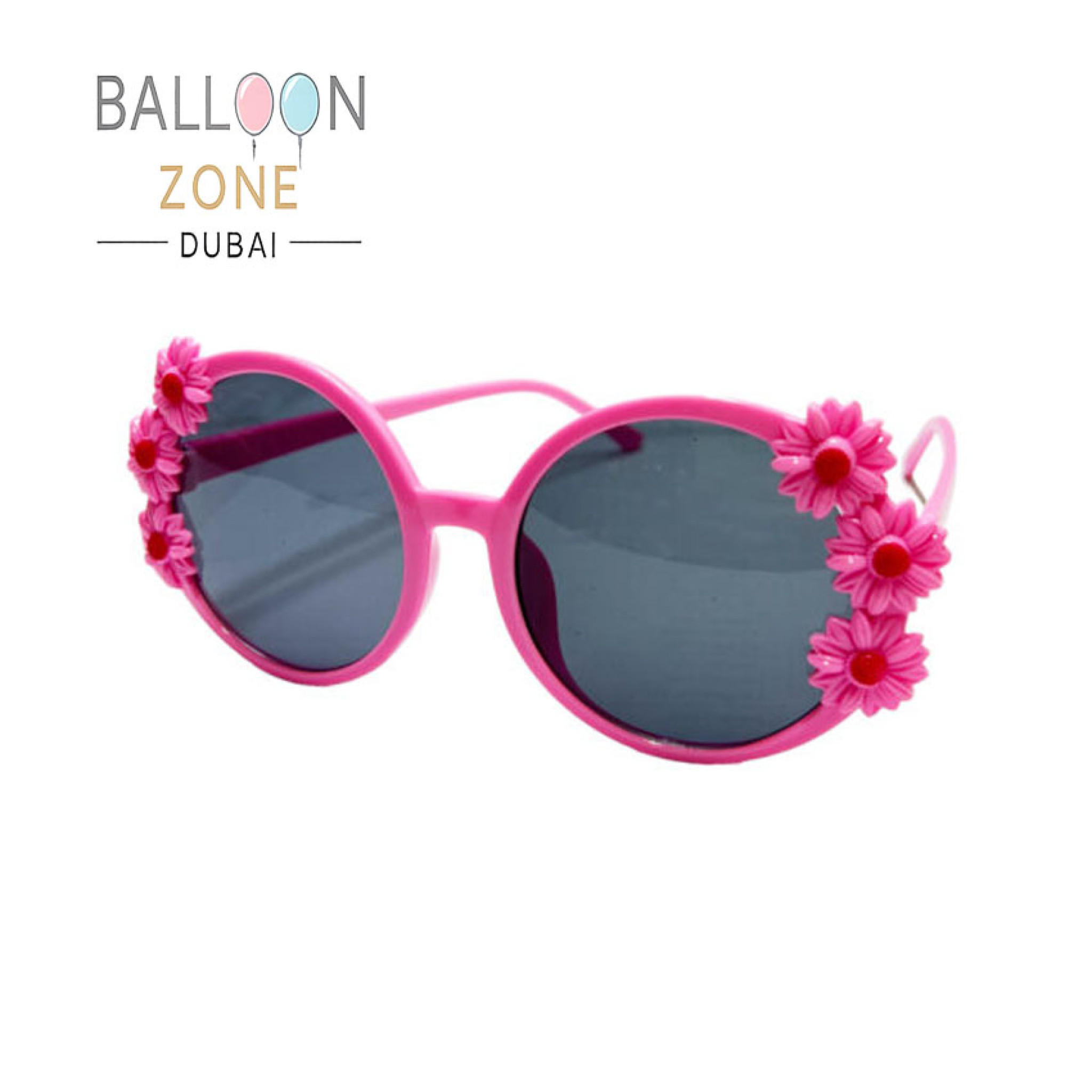 Pink Flower Design Sunglasses â€“ Fun Party Glasses