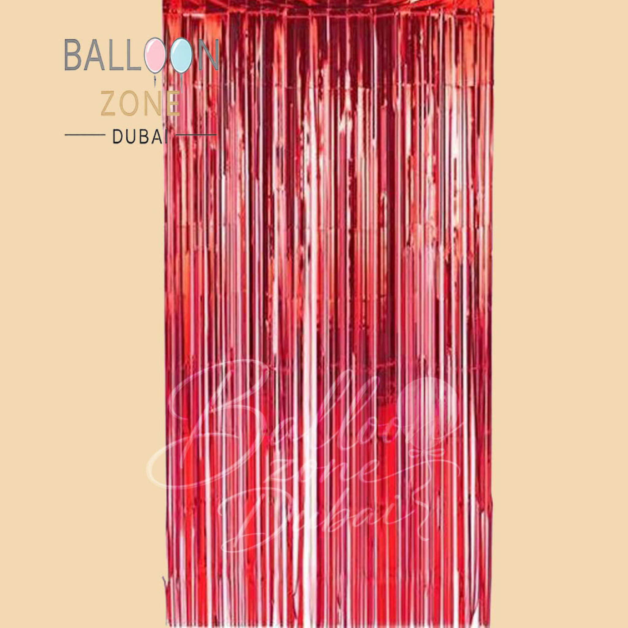 Red Foil Curtains Dubai