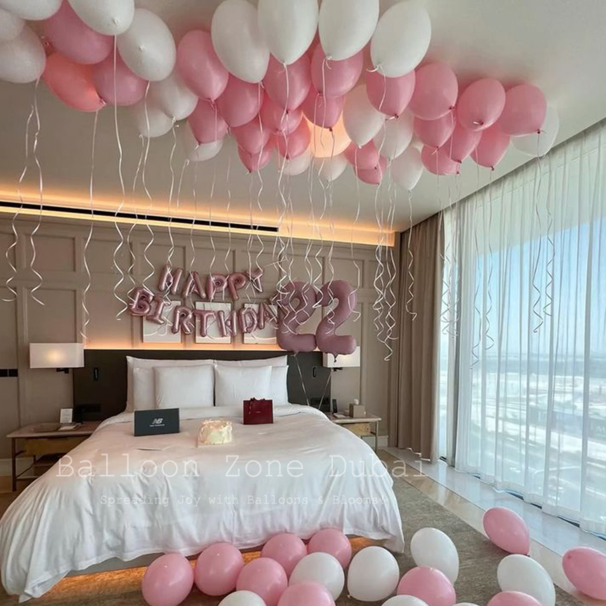Rose Gold Grand Birthday Celebration Balloon Package