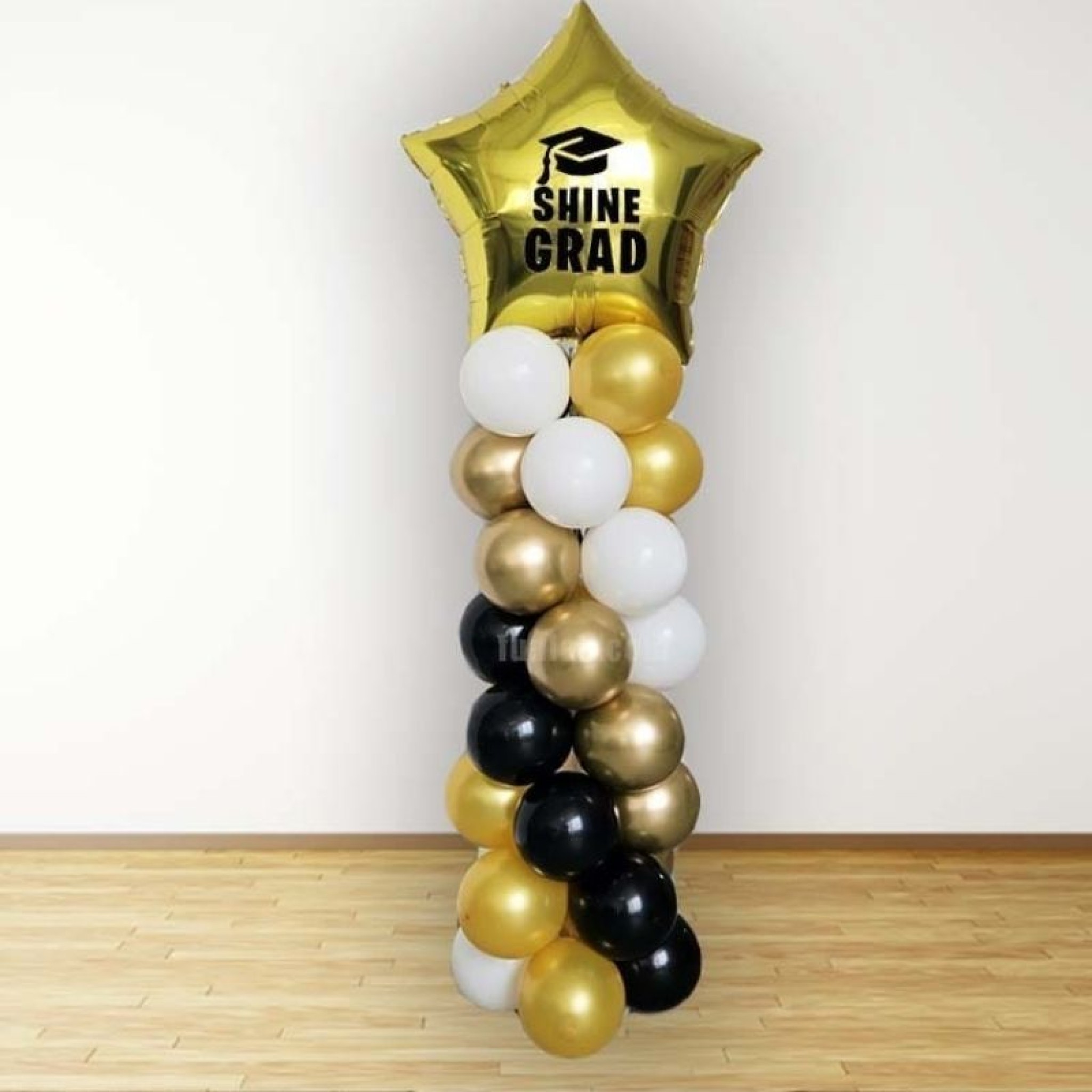 Shine Grad Gold Star Balloon Column 
