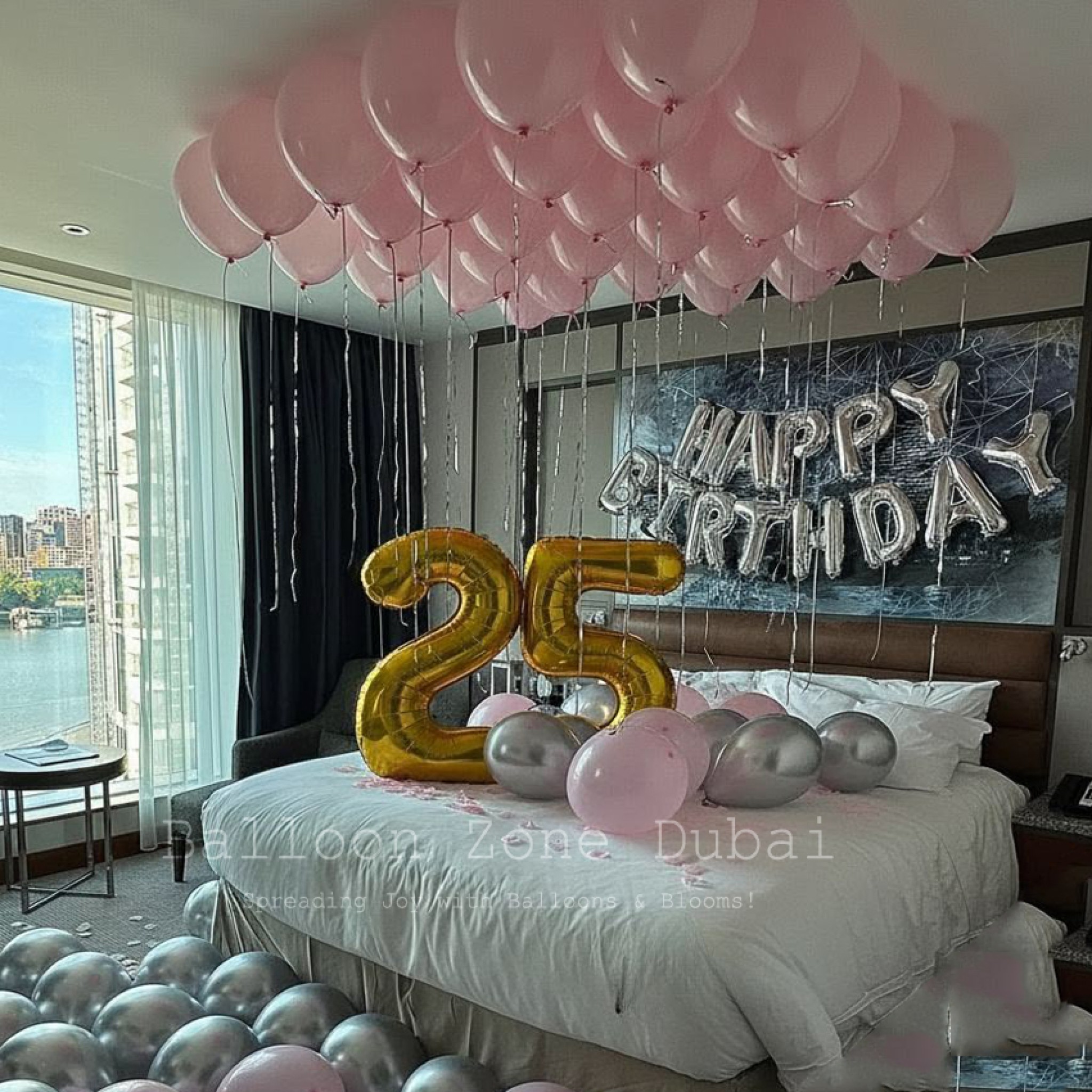 Silver Grand Birthday Celebration Balloon Package