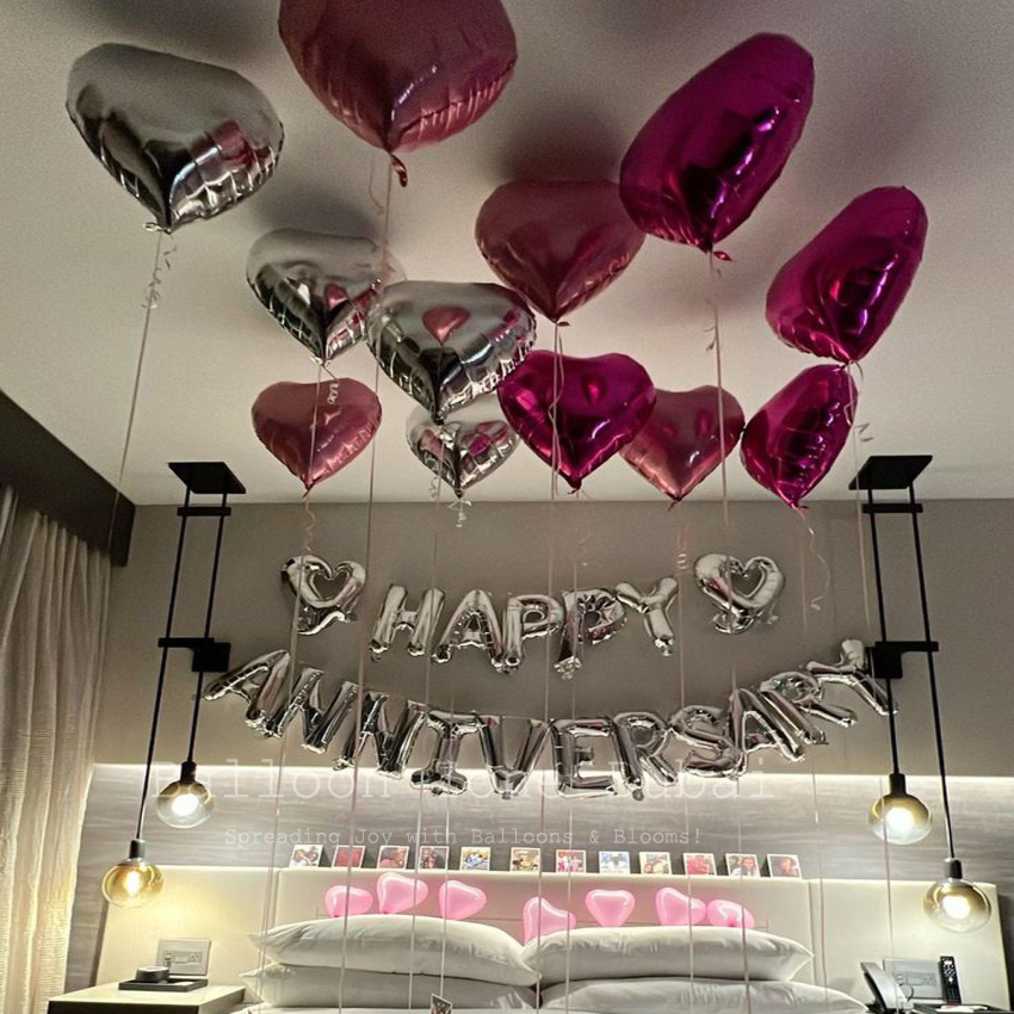 Silver & Pink Heart Anniversary Celebration Package