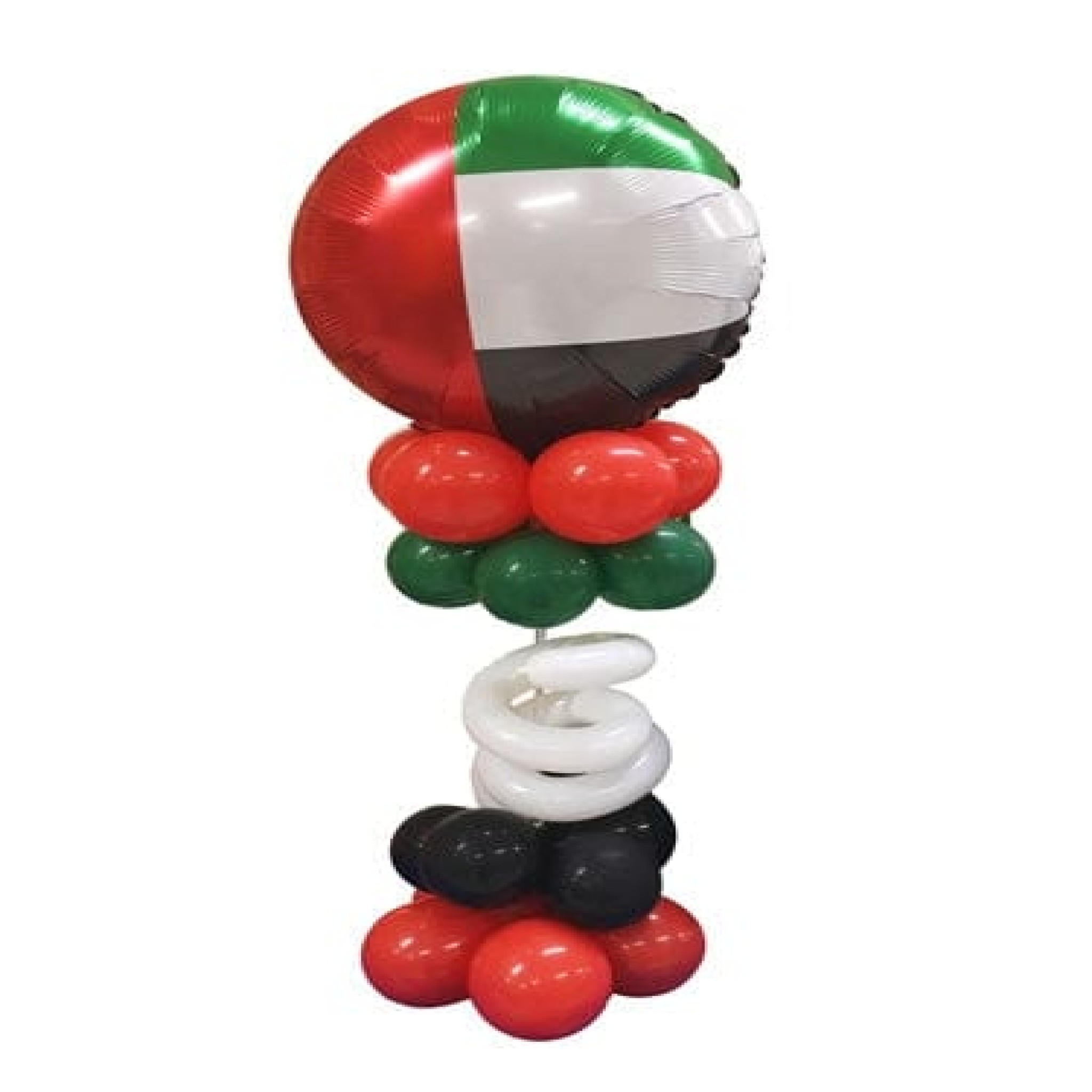 UAE Flag Balloon Pillar Decoration
