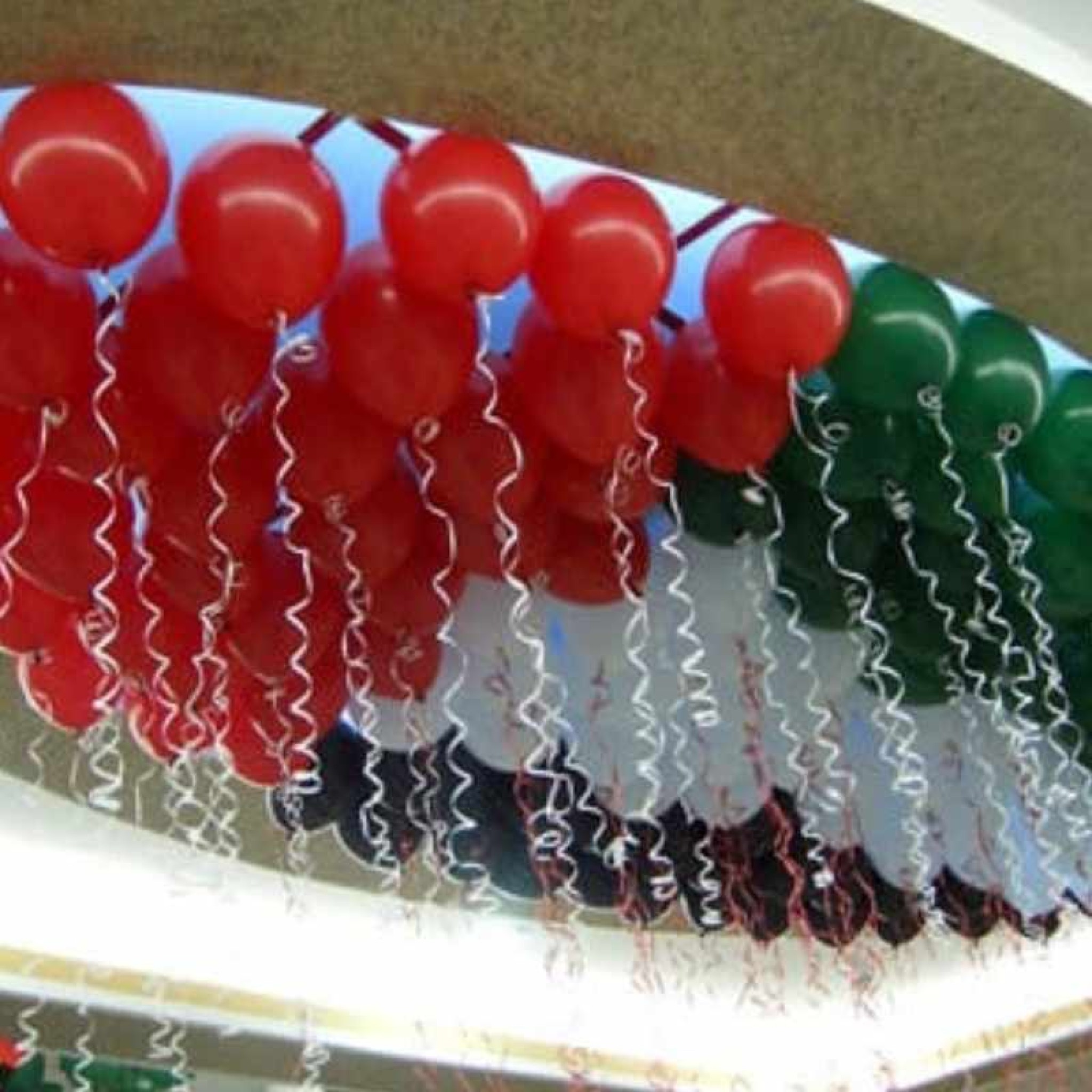 UAE Flag Ceiling Balloon Installation